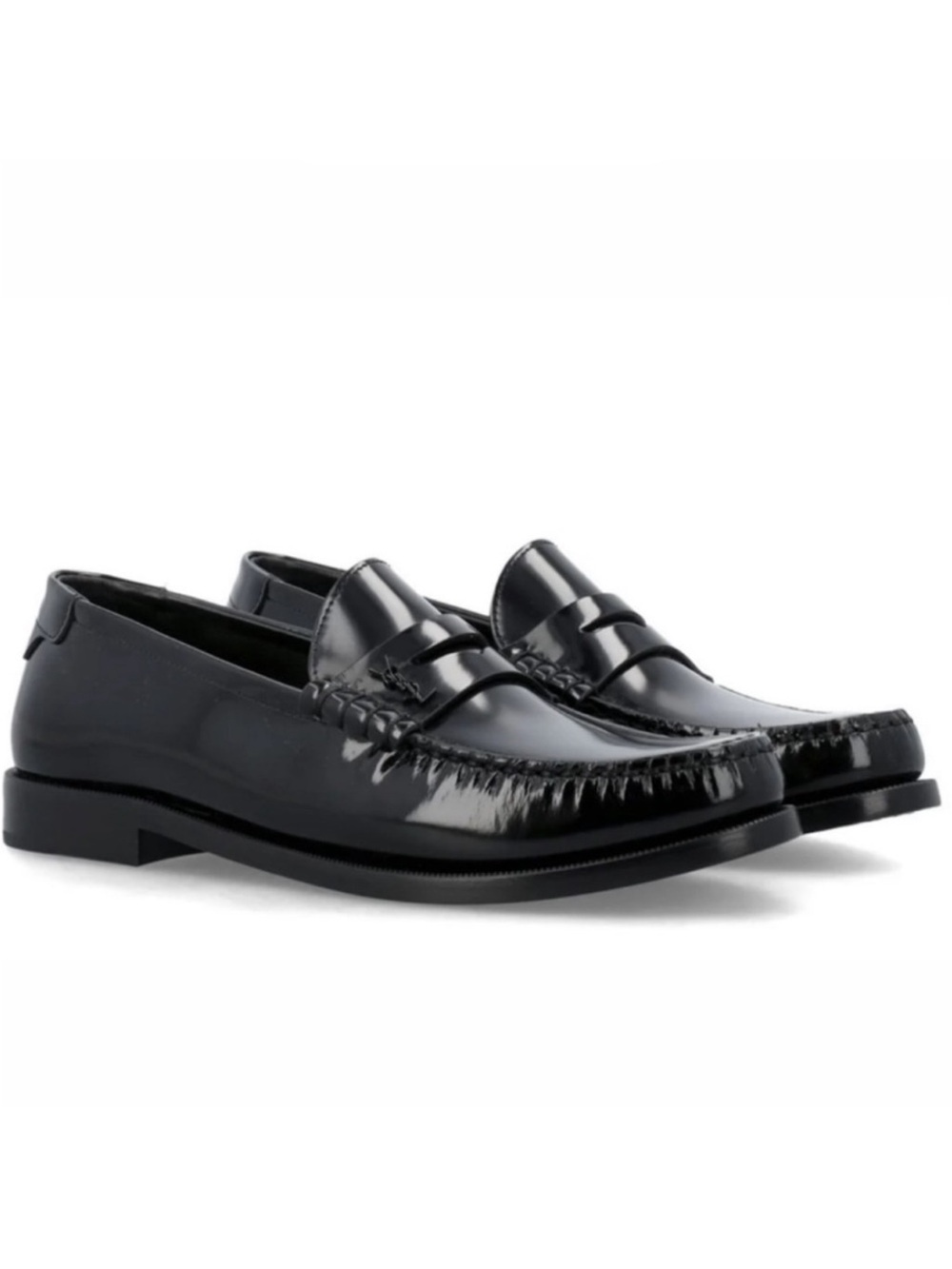 Saint Laurent Black Patent Penny Loafers - Unisex EU 40